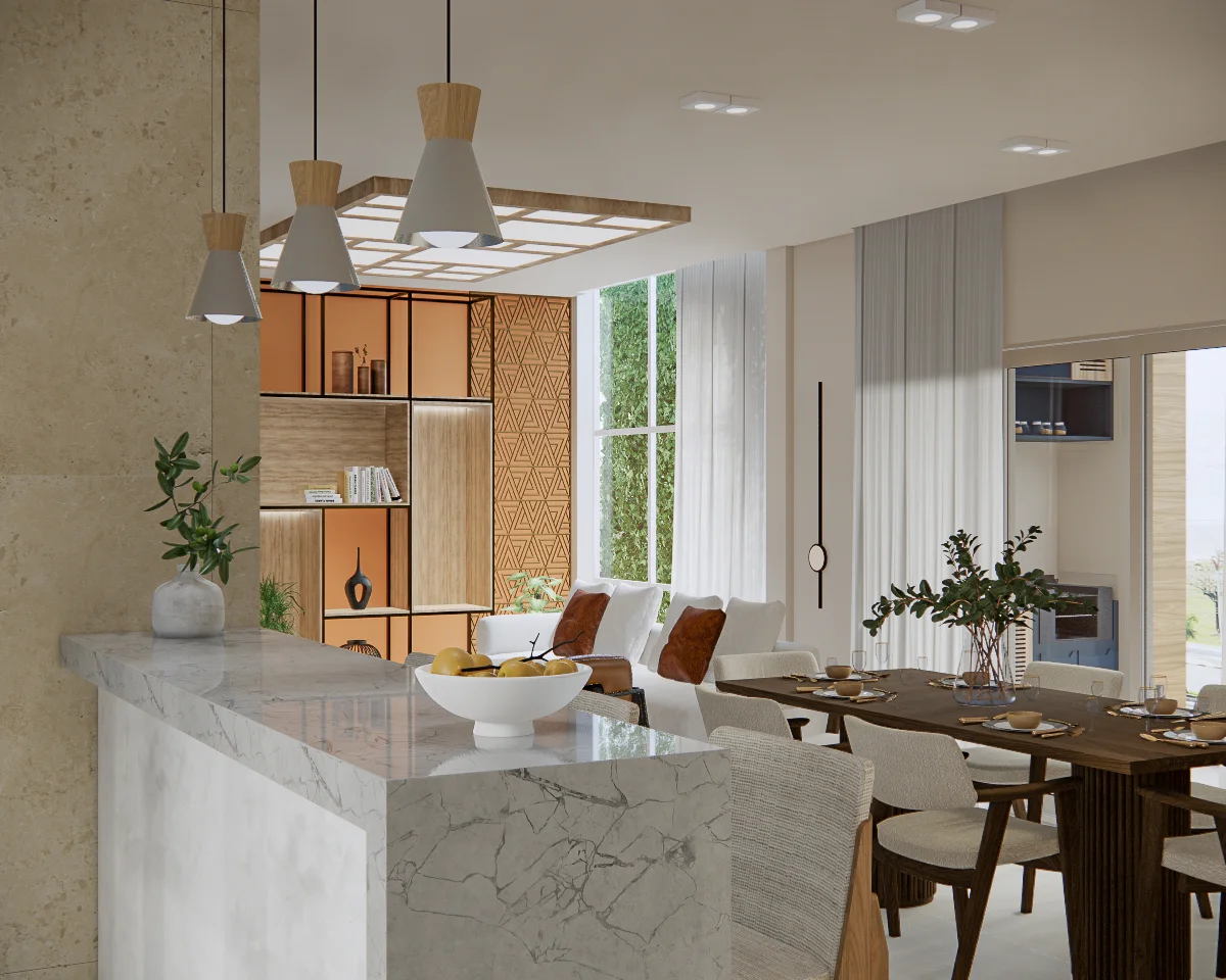 Sala de Estar Apartamento Frente Mar Safira